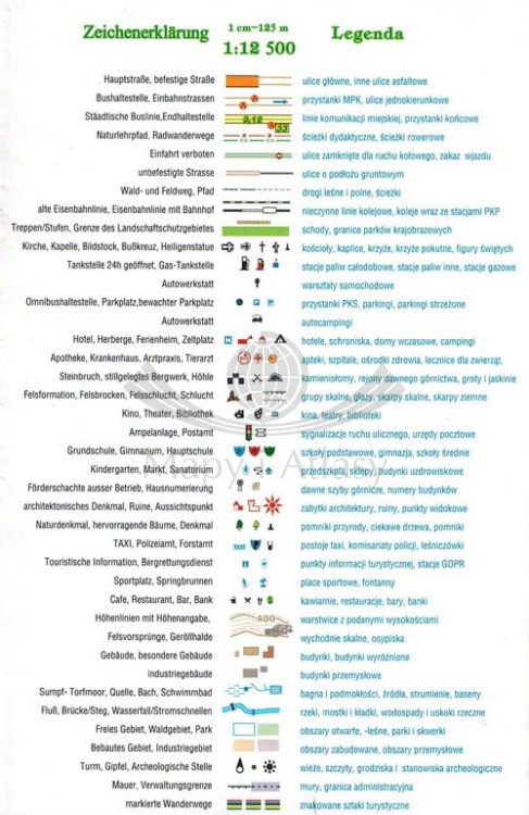 Jelenia Góra, Piechowice. Mapa/ Plan miasta. Wyd. 2023. Wydawnictwa Galileos. Spis treści