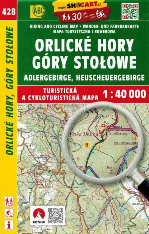 Góry Orlickie i Stołowe / Orlicke Hory. Mapa turystyczna 428 wydawnictwa Shocart. Okładka