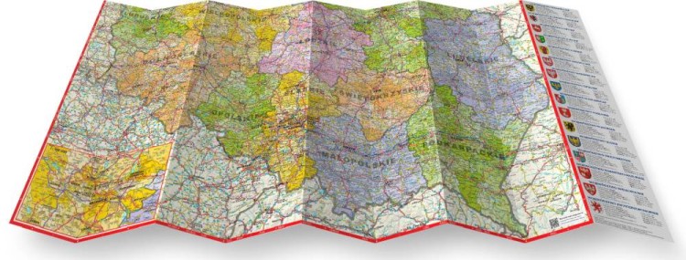 Polska 1800 000. Laminowana mapa samochodowo-administracyjna wydawnictwa ExpressMap. Składanie mapy