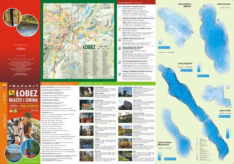 Łobez 1:50 000. Mapa turystyczna wydawnictwa EKO-MAP. Pierwsza strona