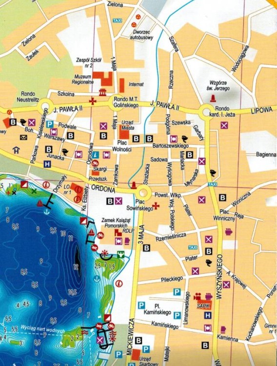 Jezioro Trzesiecko + Wilczkowo. Mapa batymetryczna wydawnictwa EKO-MAP. Fragment 1