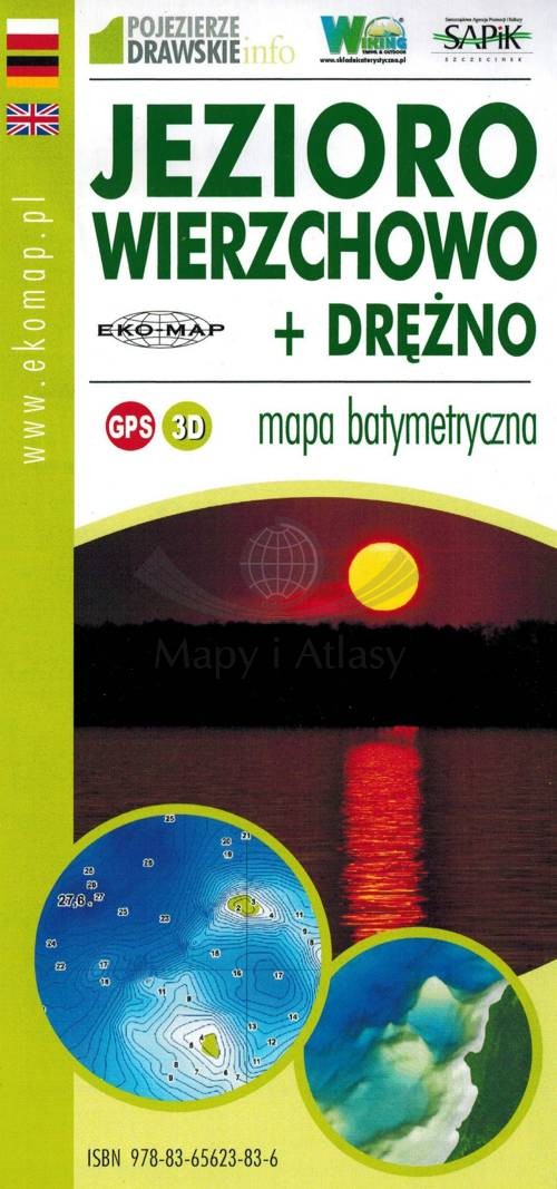 Jezioro Wierzchowo i Drężno. Mapa batymetryczna. EKO-MAP