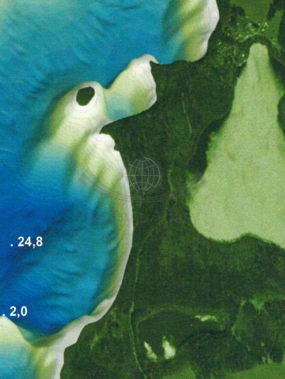 Jezioro Wierzchowo + Drężno. Mapa batymetryczna wydawnictwa EKO-MAP. Fragment 2