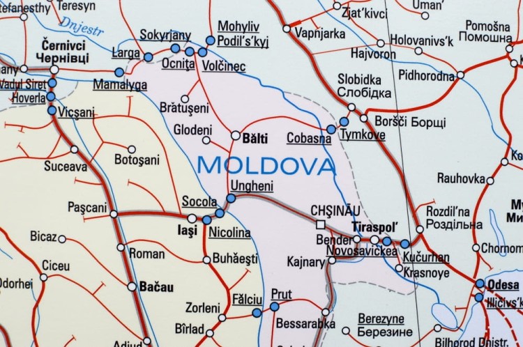 Europa. Mapa ścienna kolejowa B1. Fragment 4