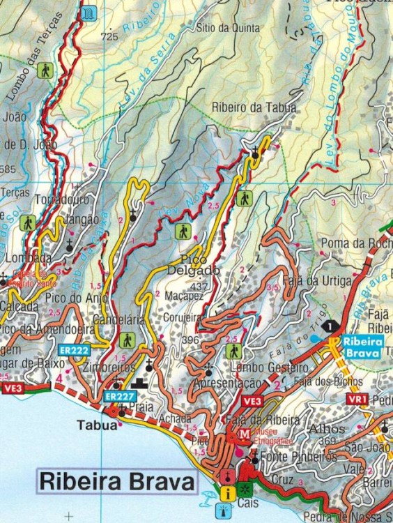 Madera 1:40 000. Mapa samochodowo-turystyczna wydawnictwa Freytag & Berndt. Fragment 1