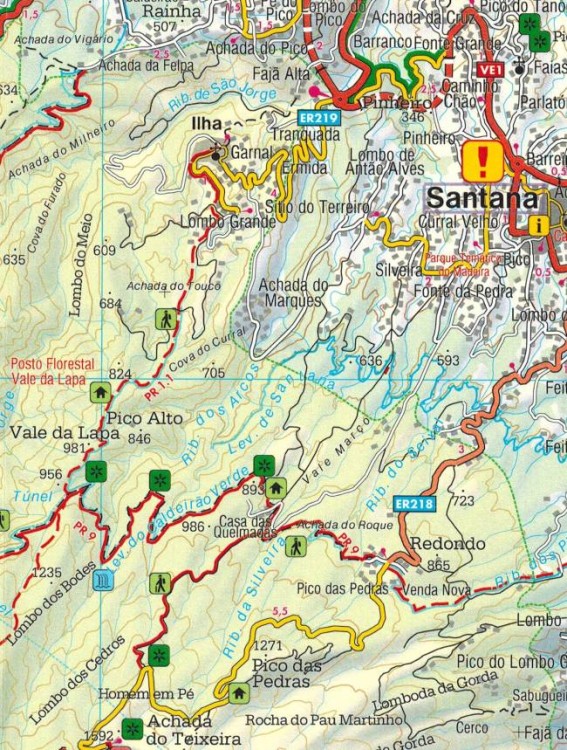 Madera 1:40 000. Mapa samochodowo-turystyczna wydawnictwa Freytag & Berndt. Fragment 2