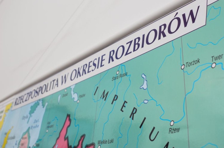 Rzeczpospolita Polska w okresie rozbiorów. Szkolna mapa ścienna. Fragment 5