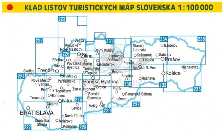 Góry Szczawnickie i Kremnickie / Stiavnicke, Kremnicke Vrchy. Mapa turystyczna 229 wydawnictwa Shocart. Pozostałe publikacje