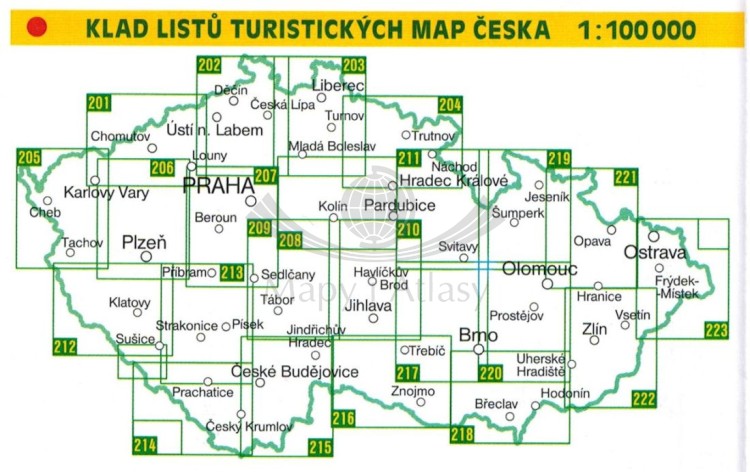 Beskidy, Ostravsko, Beskid Śląsko-Morawski. Mapa turystyczna 223 wydawnictwa Shocart. Pozostałe publikacje