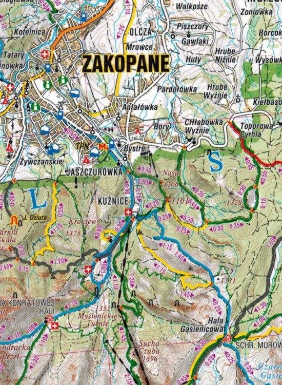 Wysokie Tatry. Liptów, Orawa. Mapa turystyczna 231 wydawnictwa Shocart. Fragment 1