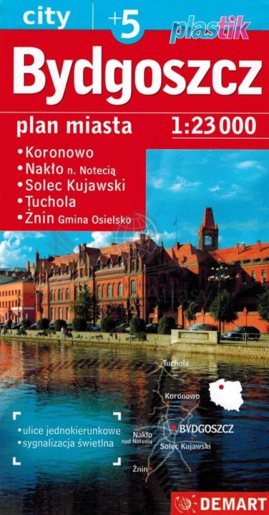 Bydgoszcz 1:23 000. Laminowana mapa / Plan miasta wydawnictwa Demart. Okładka