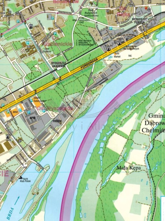 Bydgoszcz 1:23 000. Laminowana mapa / Plan miasta wydawnictwa Demart. Fragment 1