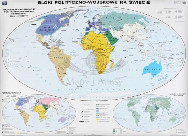 Świat w latach 1945-2008 - konflikty i wojny. Bloki polityczno-wojskowe na świecie.JPG