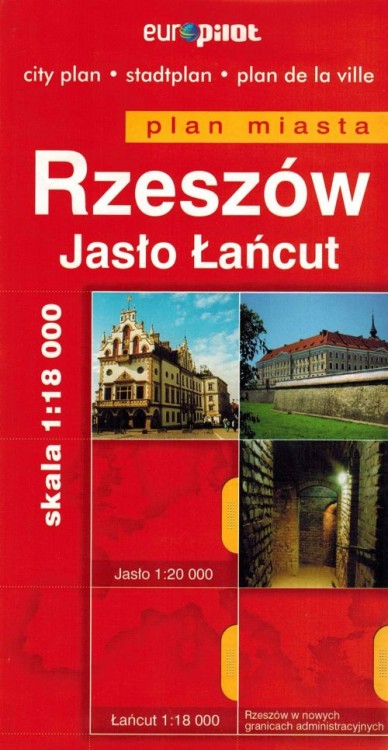 Rzeszów, Jasło, Łańcut. Mapa / Plan miasta wydawnictwa Euro Pilot. Okładka