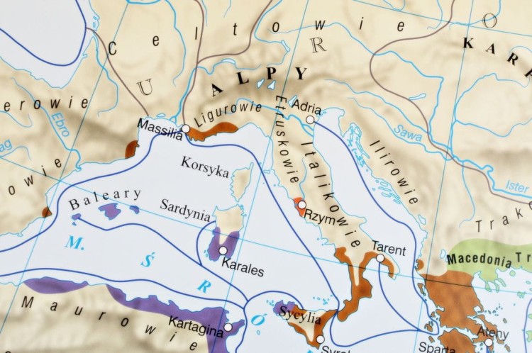 Wschód Starożytny, Państwo Perskie, Imperium Aleksandra Wielkiego  Świat hellenistyczny. Mapa ścienna (5).JPG