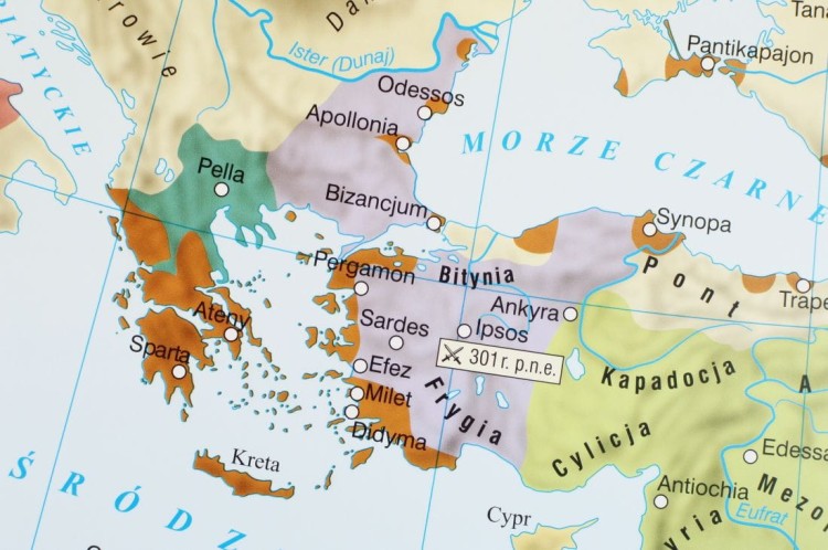 Wschód Starożytny, Państwo Perskie, Imperium Aleksandra Wielkiego  Świat hellenistyczny. Mapa ścienna (11).JPG
