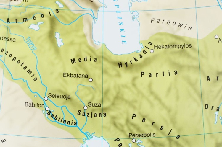Wschód Starożytny, Państwo Perskie, Imperium Aleksandra Wielkiego  Świat hellenistyczny. Mapa ścienna (12).JPG