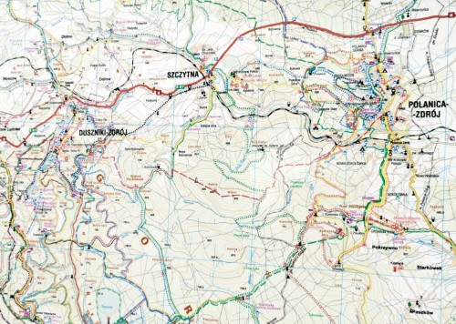 Ziemia Kłodzka 1:50 000. Mapa ścienna. Fragment 1