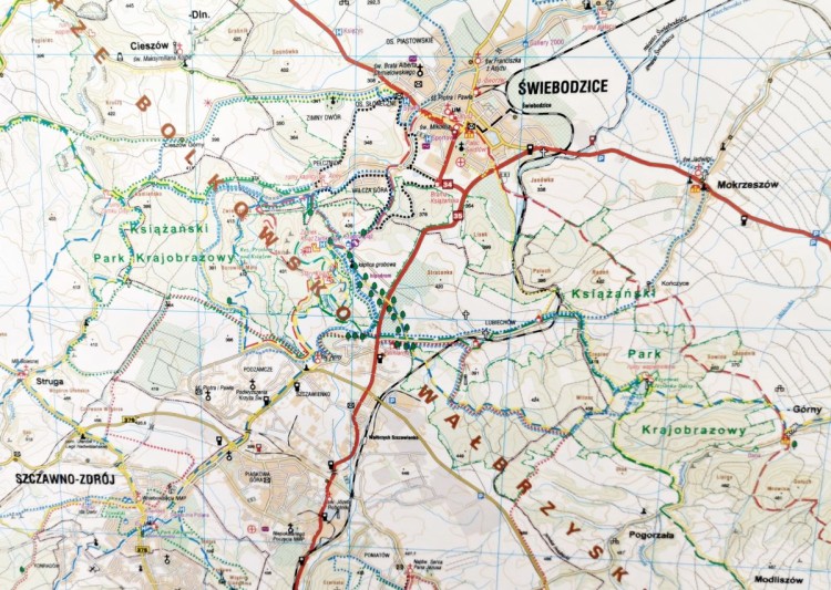 Ziemia Kłodzka 1:50 000. Mapa ścienna. Fragment 3