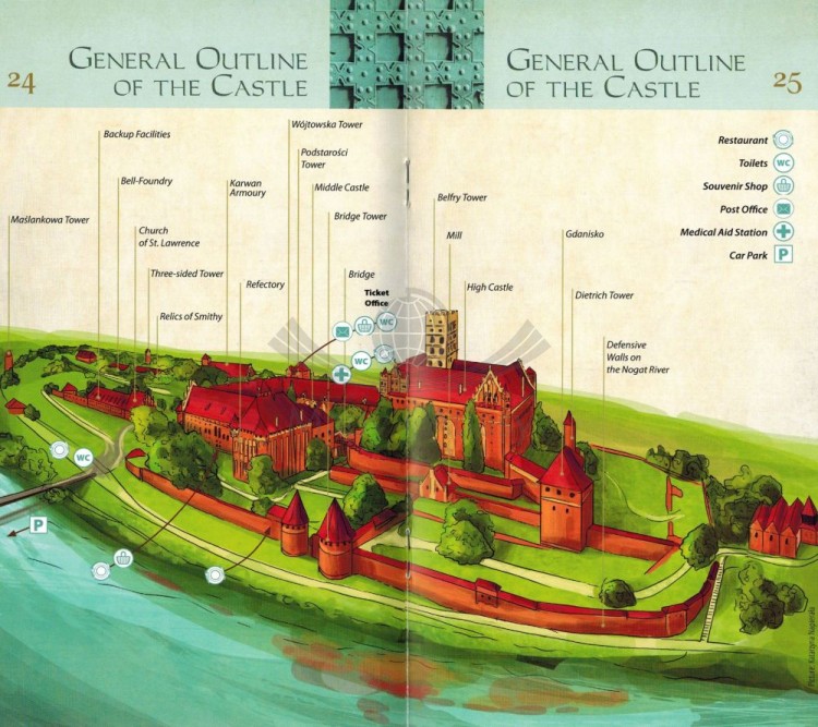 Malbork. Przewodnik / Guidebook. Wersja angielska wydawnictwa Galileos. Przykładowe strony 2