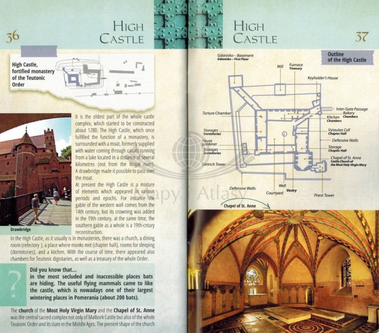 Malbork. Przewodnik / Guidebook. Wersja angielska wydawnictwa Galileos. Przykładowe strony 3