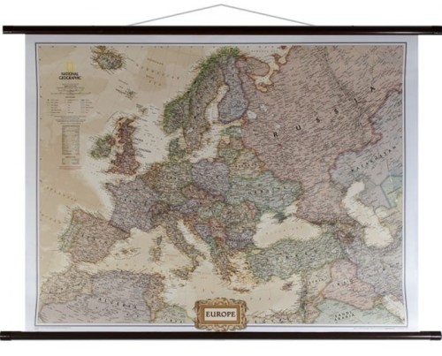 Europa 1:8 425 000. Mapa ścienna ekskluzywna wydawnictwa National Geographic
