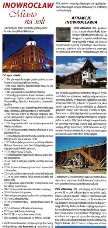 Inowrocław i okolice. Plan miasta / Mapa turystyczna wydawnictwa Galileos. Informator - fragment