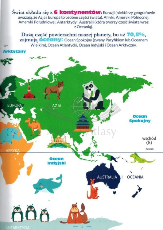 Polska, Europa, Świat. Atlas dla dzieci. Przykładowa strona 2
