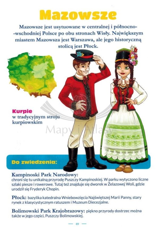 Polska, Europa, Świat. Atlas dla dzieci. Przykładowa strona 5