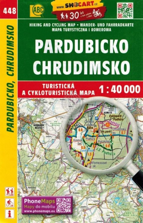 Pardubicko, Chrudimsko. Mapa turystyczna 448 wydawnictwa Shocart. Okładka