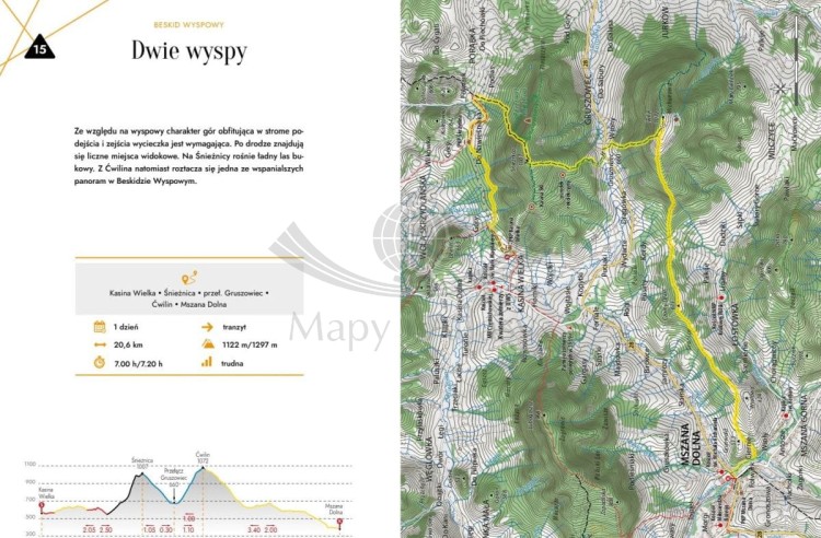 Beskidy. 40 najpiękniejszych szlaków na weekend. Przewodnik wydawnictwa Bezdroża. Przykładowe strony 2