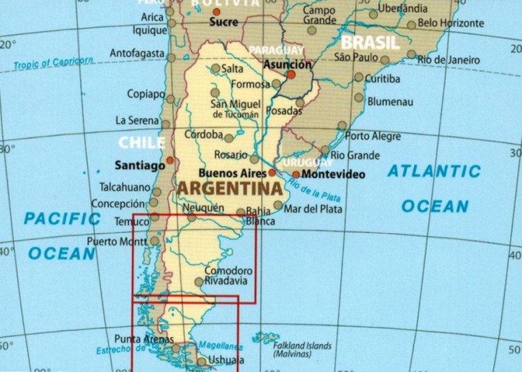 Patagonia, Ziemia Ognista 1:1 400 000. Wodoodporna mapa samochodowo-turystyczna wydawnictwa Reise Know-How. Zasięg