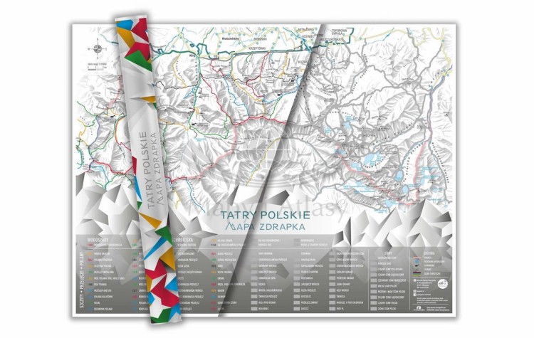 Tatry Polskie. Mapa zdrapka. NaGrani