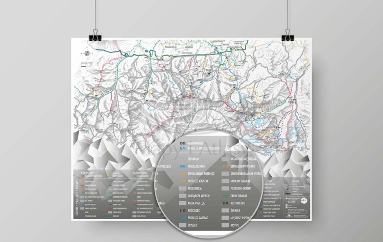 Tatry Polskie. Mapa zdrapka. NaGrani