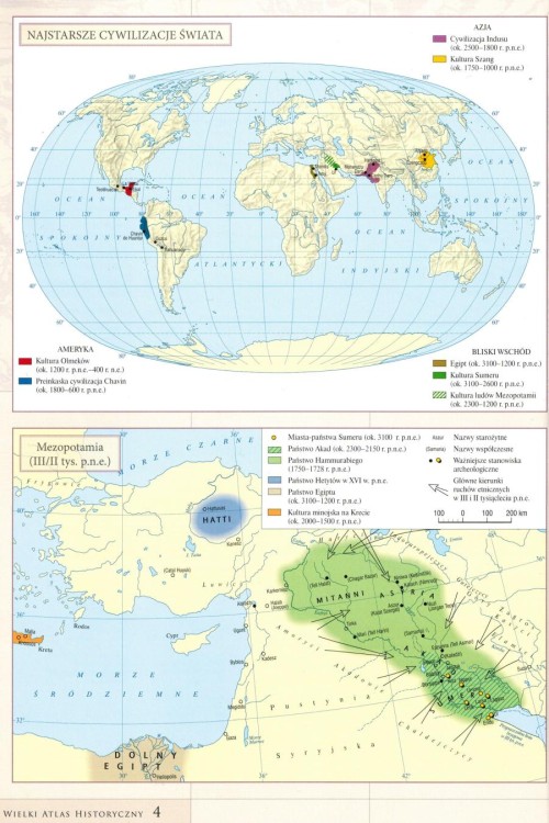 Wielki atlas historyczny wydawnictwa Demart. Przykładowa strona 1