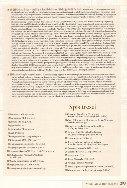 Wielki atlas historyczny wydawnictwa Demart. Spis treści 1