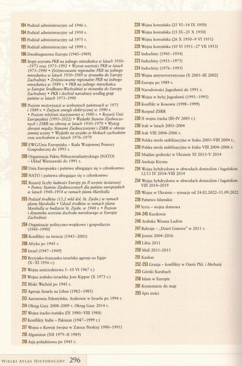 Wielki atlas historyczny wydawnictwa Demart. Spis treści 4