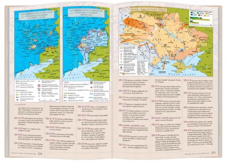 Wielki atlas historyczny wydawnictwa Demart. Przykładowe strony 4