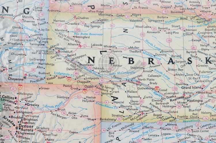 Stany Zjednoczone / USA. Mapa ścienna ekskluzywna. Wydawnictwo: National Geographic. Fragment 1