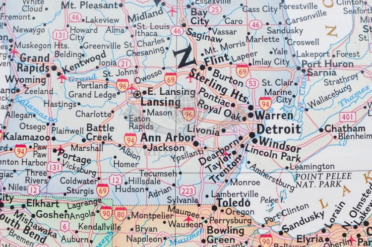 Stany Zjednoczone / USA. Mapa ścienna ekskluzywna. Wydawnictwo: National Geographic. Fragment 4