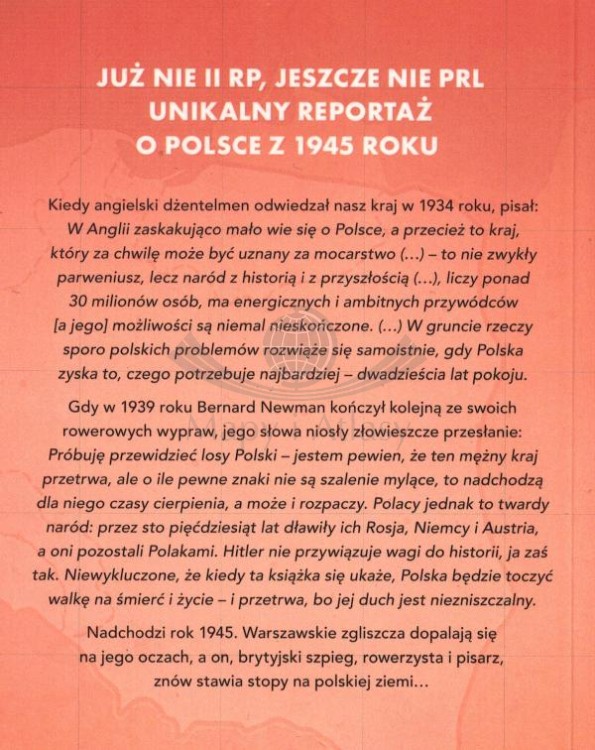 Rowerem przez Polskę w ruinie autorstwa Bernarda Newman. Okładka tył