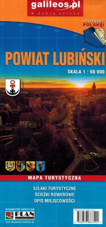 Lubin / Powiat lubiński. Mapa / Plan miasta wydawnictwa Galileos. Okładka tył