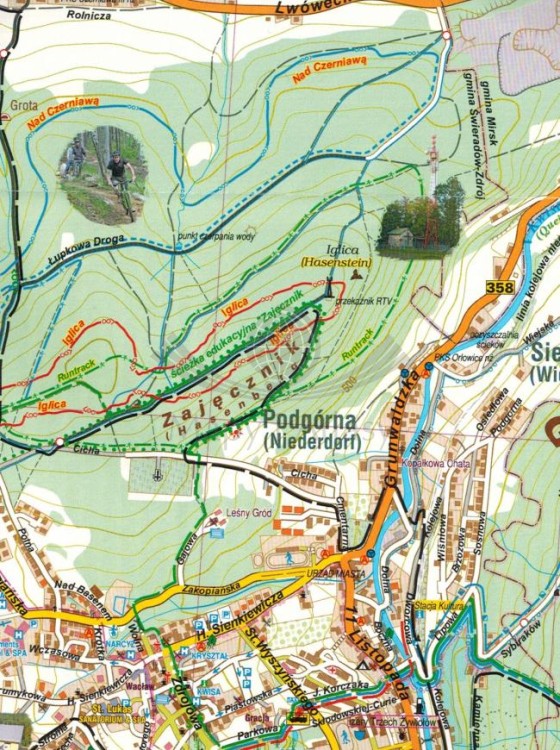Świeradów-Zdrój 1:17 500. Mapa turystyczna dla aktywnych wydawnictwa Galileos. Fragment 1