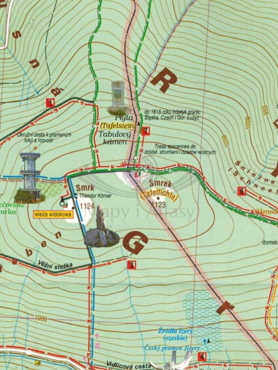 Świeradów-Zdrój 1:17 500. Mapa turystyczna dla aktywnych wydawnictwa Galileos. Fragment 2