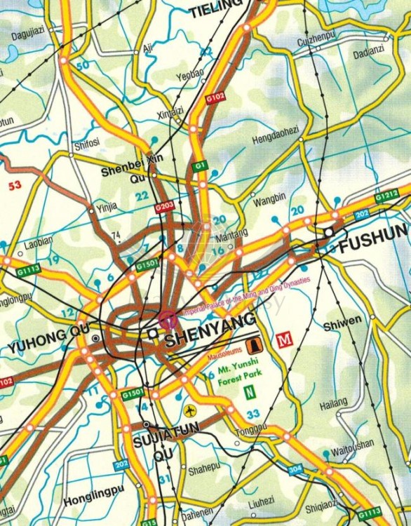 Korea Północna i Południowa 1:800 000. Mapa samochodowo-turystyczna wydawnictwa Freytag & Berndt. Fragment 1