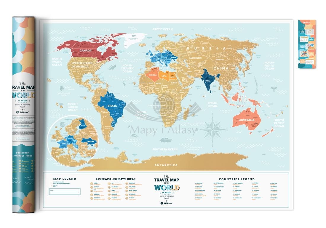 Świat. Mapa zdrapka Holiday Lagoon