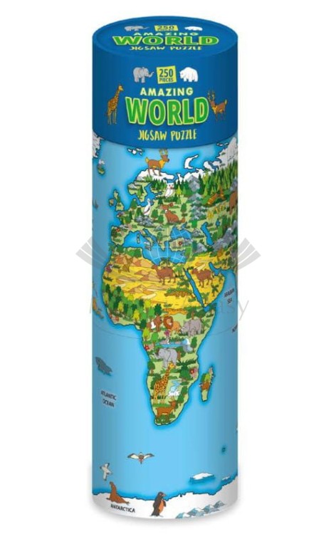 Świat. Puzzle Jigsaw w tubie. 250 elementów