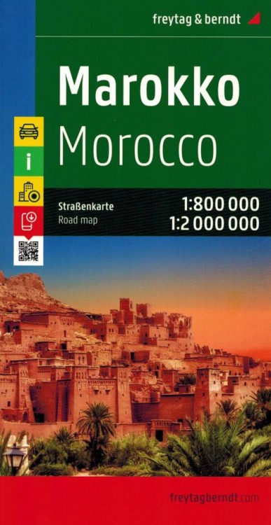 Maroko 1:800 000. Mapa samochodowo-turystyczna wydawnictwa Freytag & Berndt. Okładka