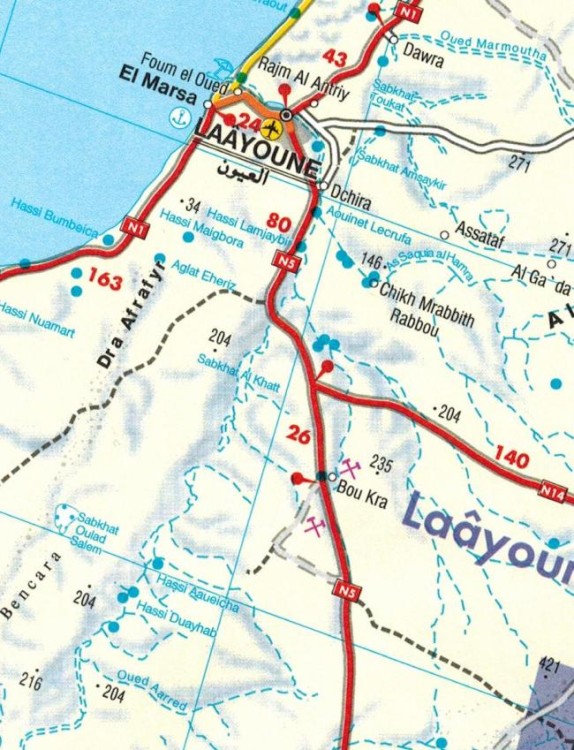 Maroko 1:800 000. Mapa samochodowo-turystyczna wydawnictwa Freytag & Berndt. Fragment 3
