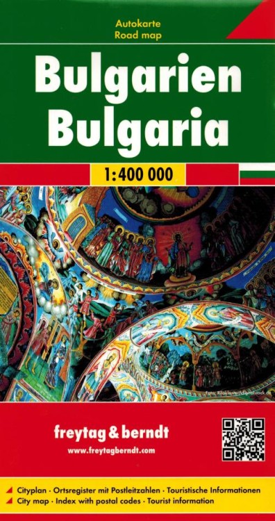 Bułgaria 1:400 000. Mapa samochodowo-turystyczna wydawnictwa Freytag & Berndt. Okładka